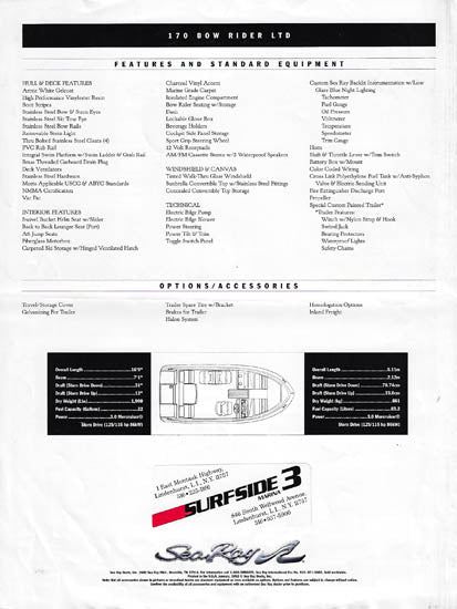 Sea Ray 170 Brochure