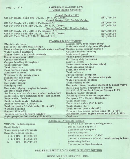 Grand Banks 42 Brochure