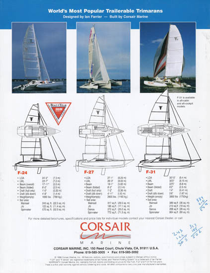 Corsair 1996 Brochure