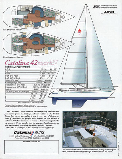 Catalina 42 Mark II Brochure