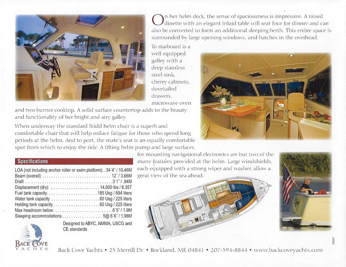 Back Cove 33 Brochure