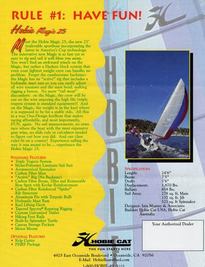 Hobie Cat Magic 25 Brochure