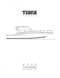 Tiara 4300 Convertible Specification Brochure