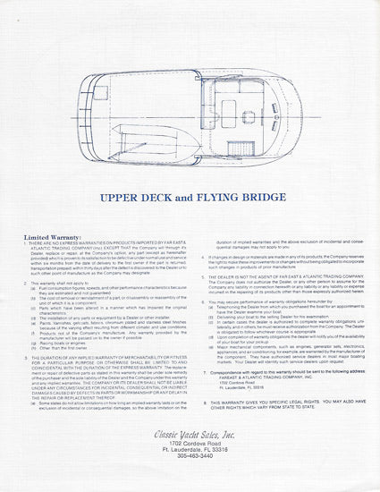DeFever 50 Offshore Cruiser Specification Brochure