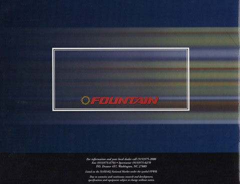 Fountain 1998 Sport Cruisers Brochure