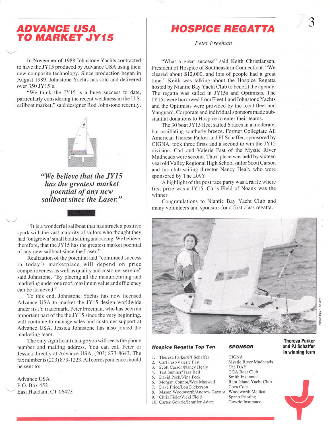 JY 15 Newsletter