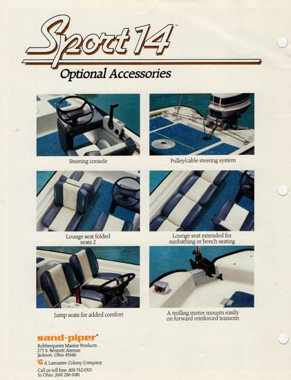 Sand-Piper Sport 14 Bass Boat Brochure
