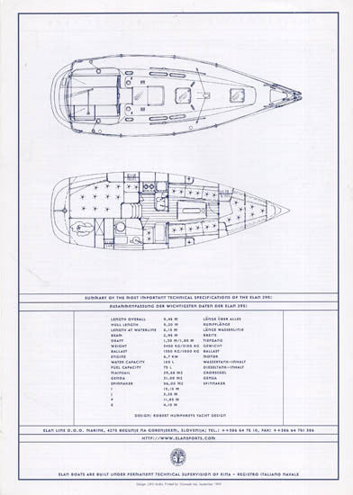 Elan 295 Specification Brochure