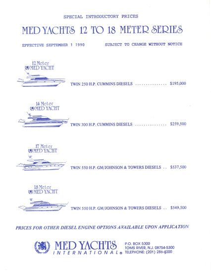 Med Yachts 1990 Brochure