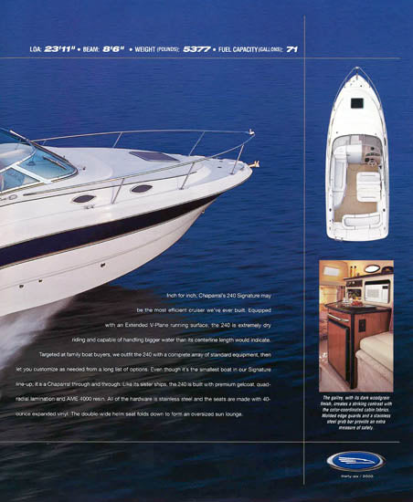 Chaparral 2000 Signature Cruisers Brochure