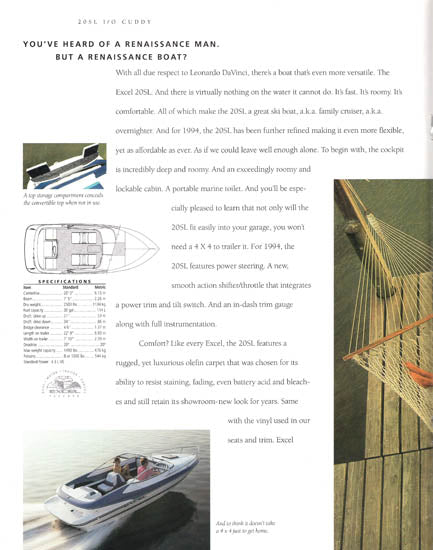 Wellcraft 1994 Excel Brochure – SailInfo I boatbrochure.com