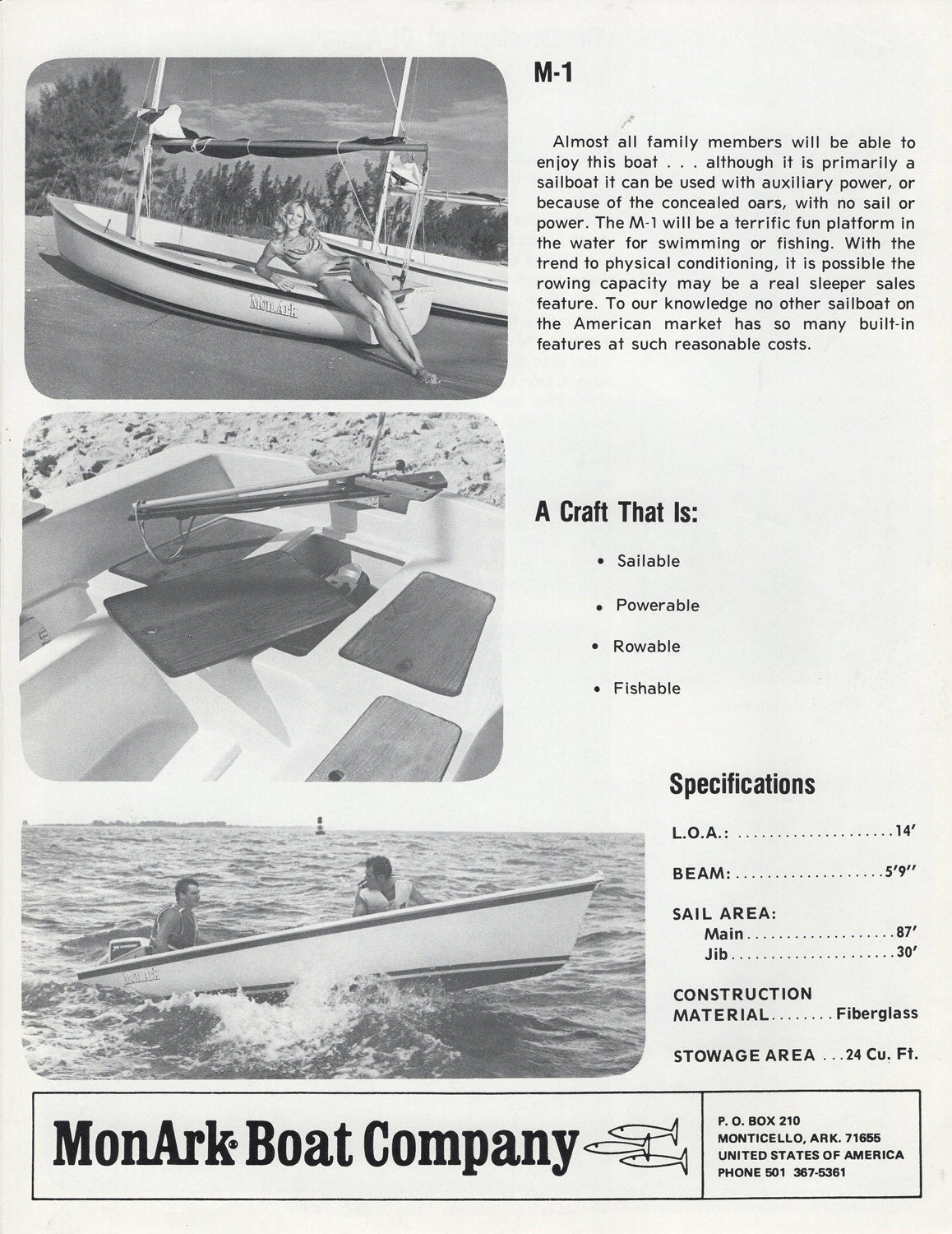 Monark M-1 Sailboat Brochure
