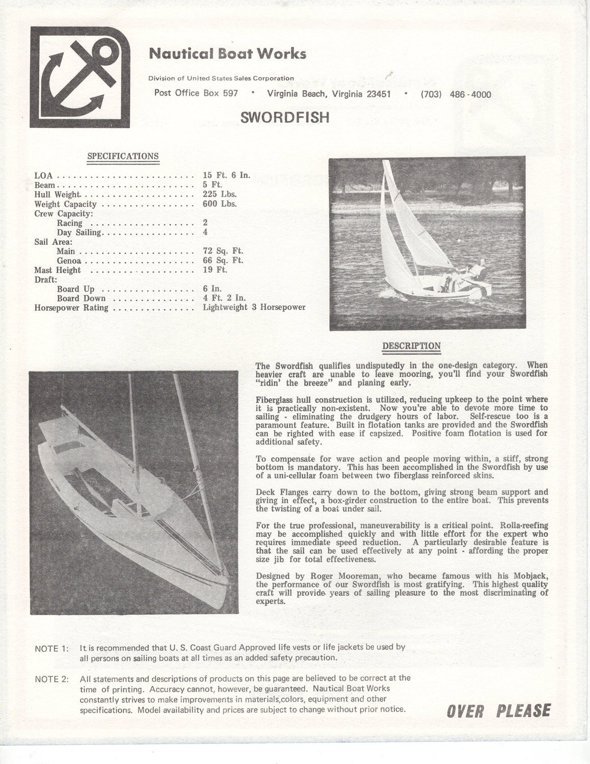 Nautical Swordfish Brochure