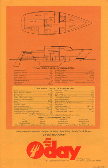 O'Day 22 Brochure