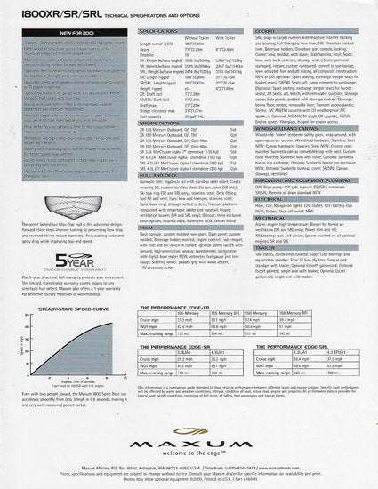 Maxum 1800SR/XR Sport Boats Brochure