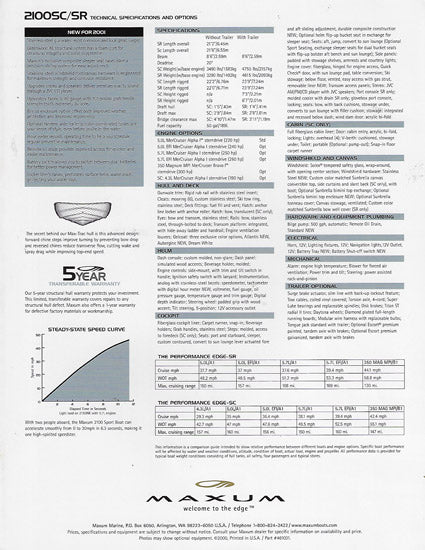 Maxum 2100SR/SC Sport Boats Brochure
