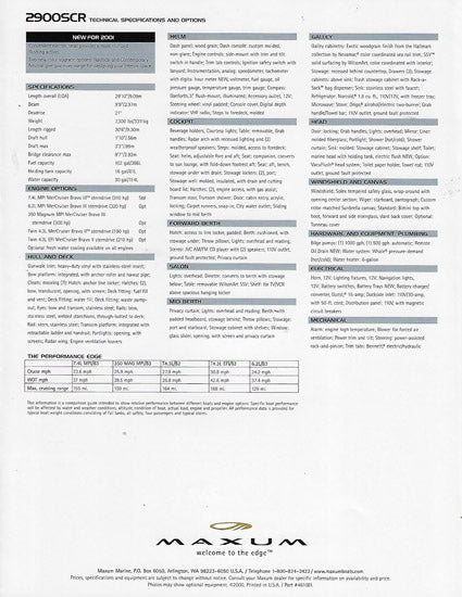 Maxum 2900SCR Sun Cruiser Brochure