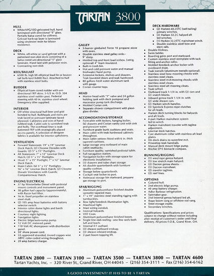 Tartan 3800 Brochure