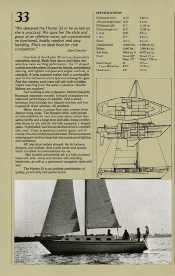 Hunter 1978 Brochure – SailInfo I boatbrochure.com