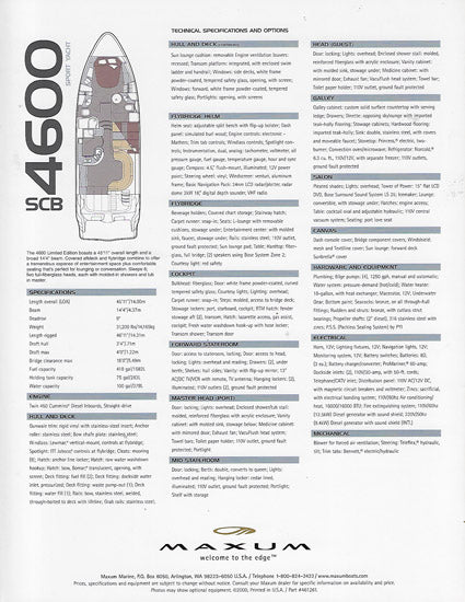 Maxum 4600LE Sport Yacht Brochure