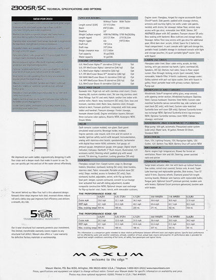 Maxum 2300SR/SC Sport Boat Brochure