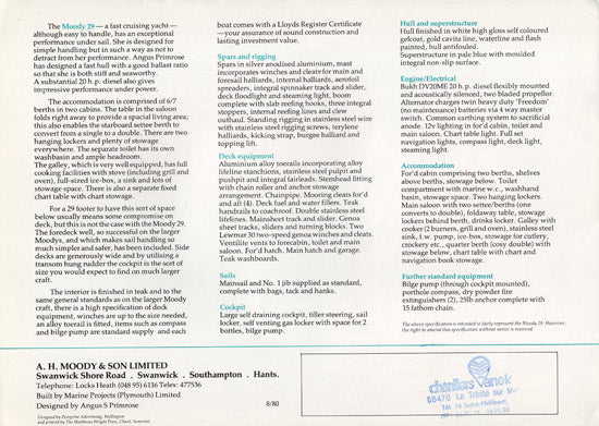 Moody 29 Brochure