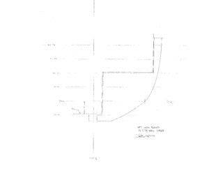 Columbia 39 Aft Head Bulkhead in Hull Liner Plan