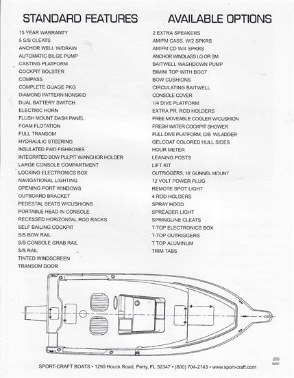 Sport Craft 220 Center Console Brochure