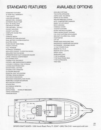 Sport Craft 260 Center Console Brochure