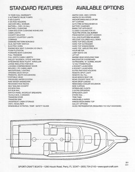 Sport Craft 261 Walkaround Brochure