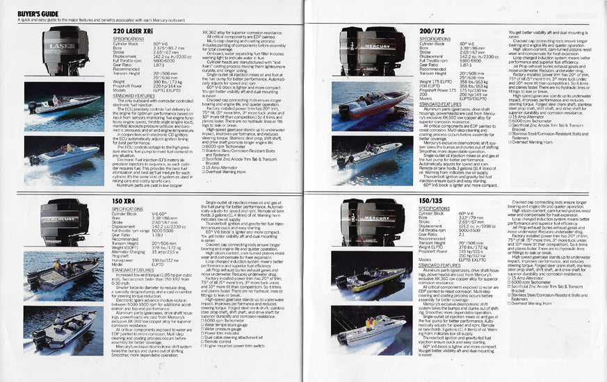 Mercury 1988 Outboard Brochure