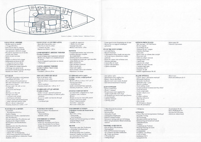 Jeanneau Sun Odyssey 40 Deck Salon Specification Brochure