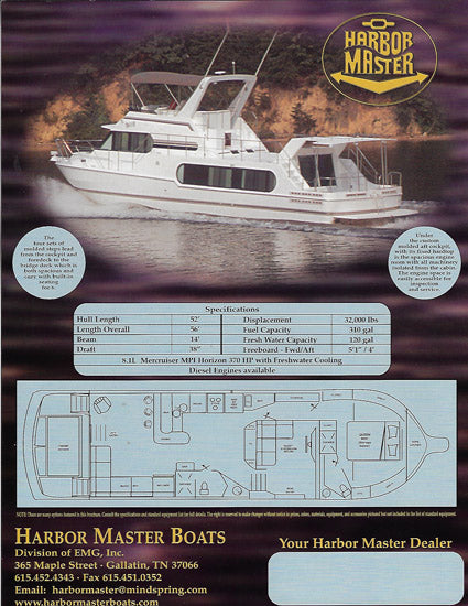 Harbor Master 520 Pilothouse Motoryacht Brochure