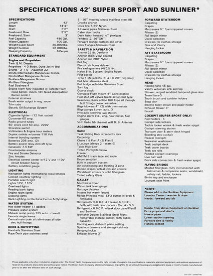 Ocean 42 Super Sport & Sunliner Brochure