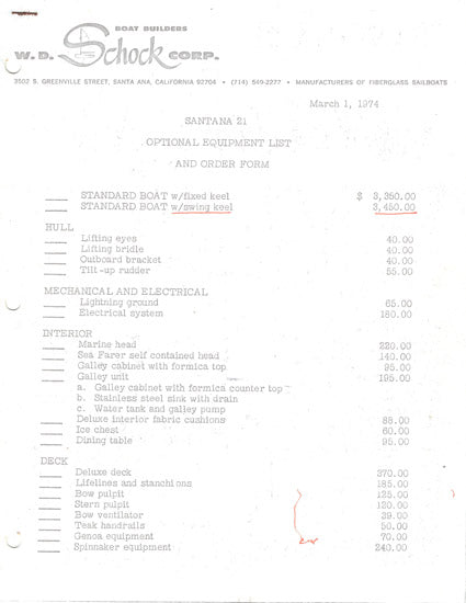 Santana 21 Brochure