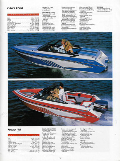 1989 Glastron Boats Catalog Brochure Futura Sierra Carlson CSS