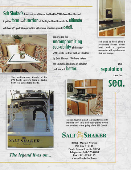 Salt Shaker Blackfin Combi 290 Brochure