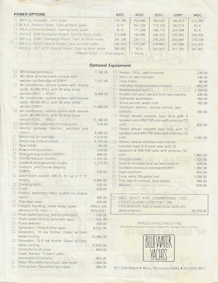 Bluewater 1983 Brochure