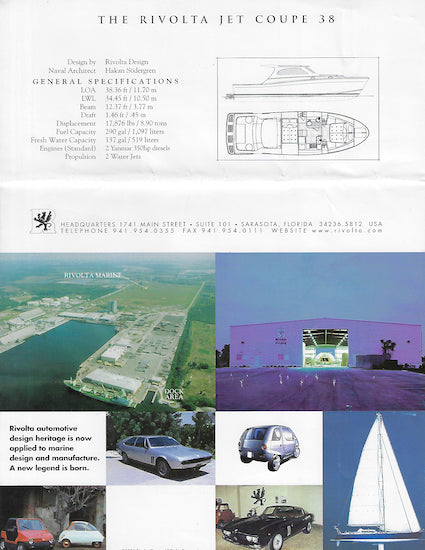 Rivolta Jet Coupe 38 Brochure