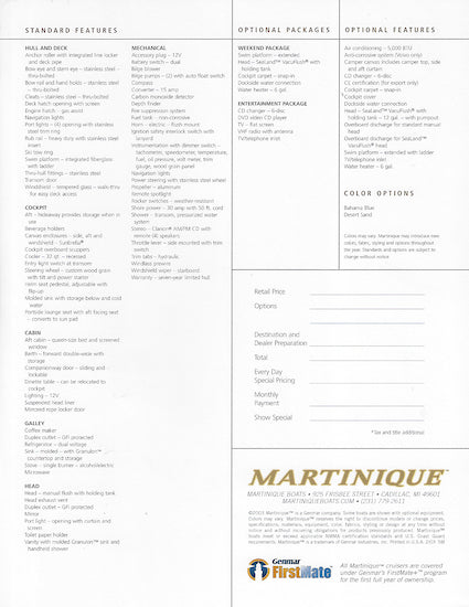 Martinique 2600 Brochure