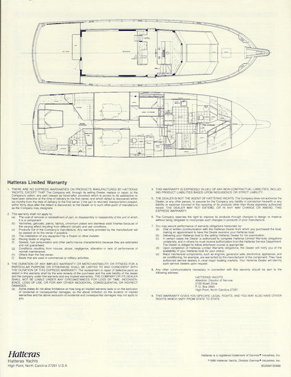 Hatteras 60 Motor Yacht Specification Brochure