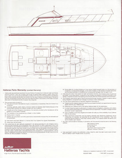 Hatteras 32 Sport Fisherman Specification Brochure