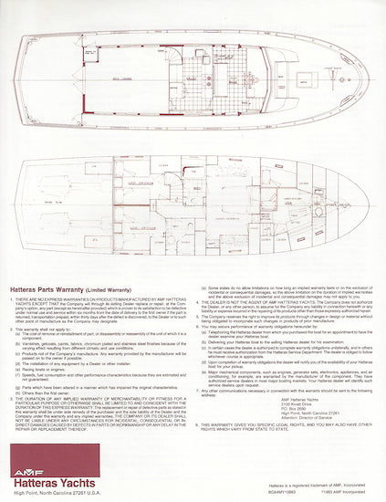 Hatteras 64 Motor Yacht Specification Brochure
