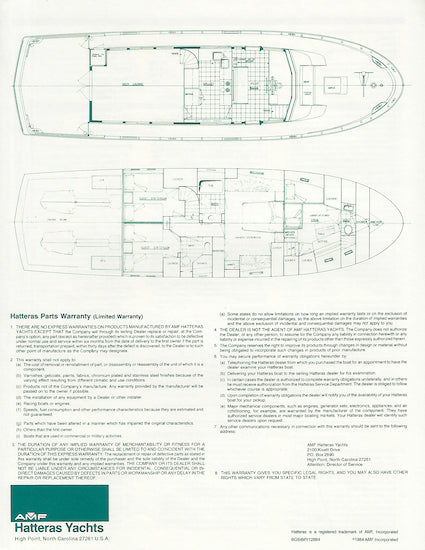 Hatteras 64 Motor Yacht Specification Brochure