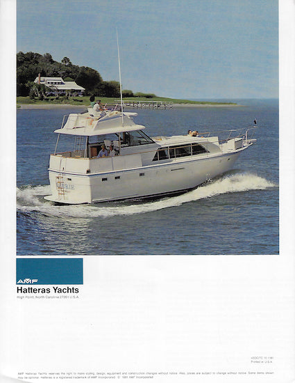 Hatteras 43 Double & Triple Cabin Brochure
