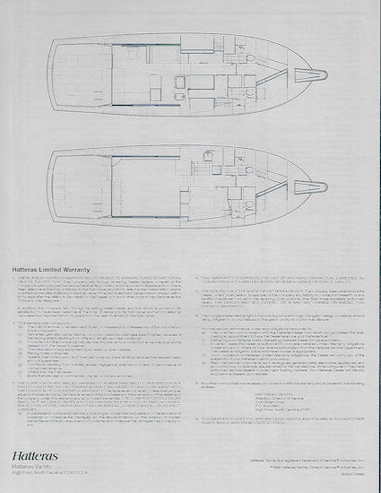 Hatteras 52 Convertible Specification Brochure