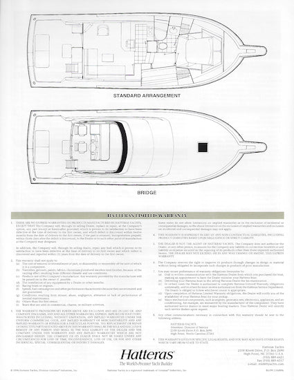 Hatteras 39 Convertible Specification Brochure