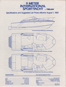 Trojan 9 Meter Sport Yacht Specification Brochure