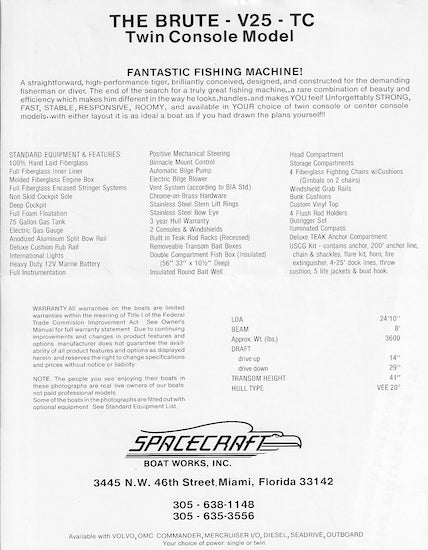 Spacecraft The Brute V25 TC Brochure