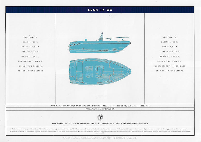 Elan 17 CC Brochure
